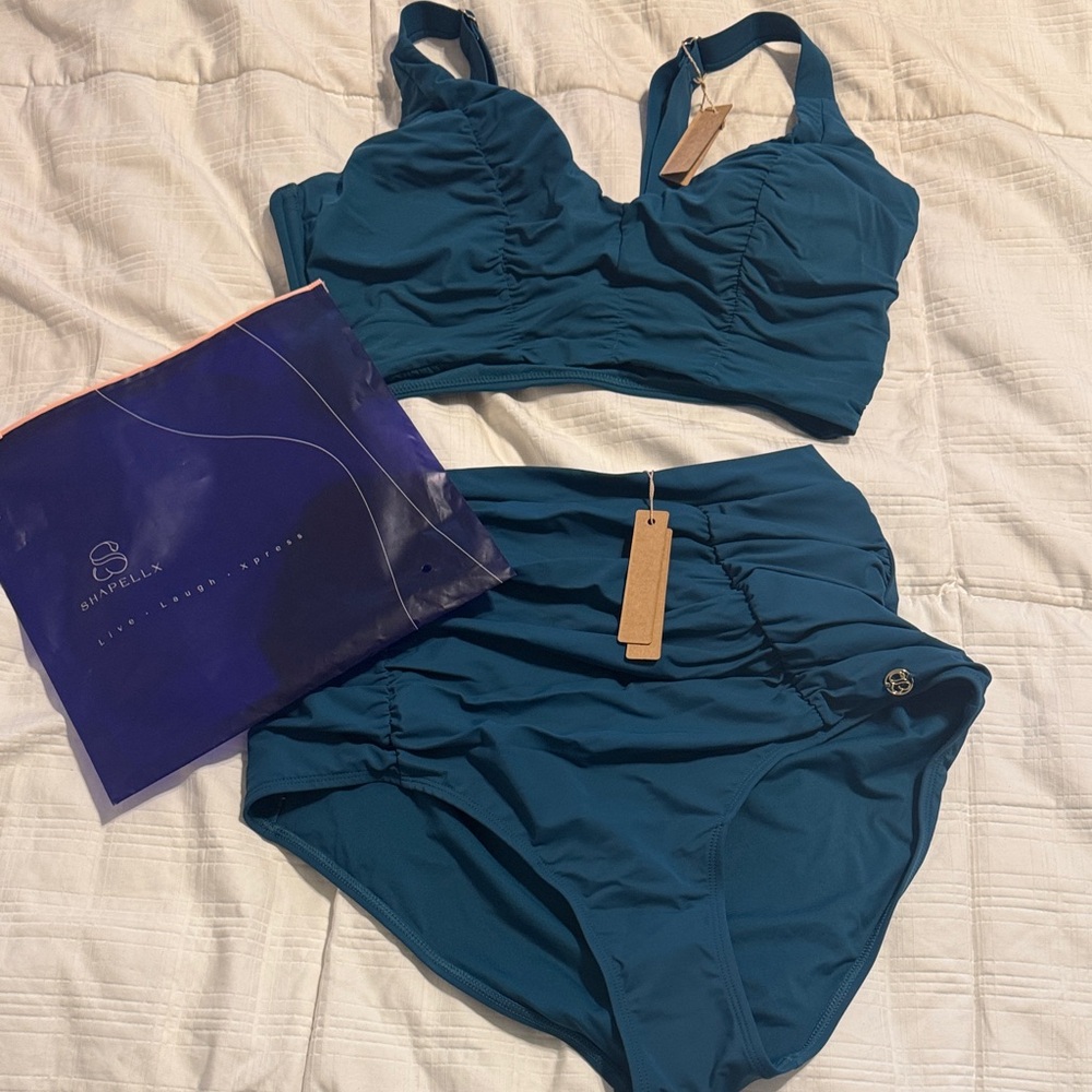 Shapellx Teal Bikini Set